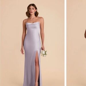 Elegant Satin Lilac Bridesmaid Dress